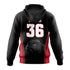 ZONED REDHAWKS Medium Weight Long Sleeve Hoodie with Hawk