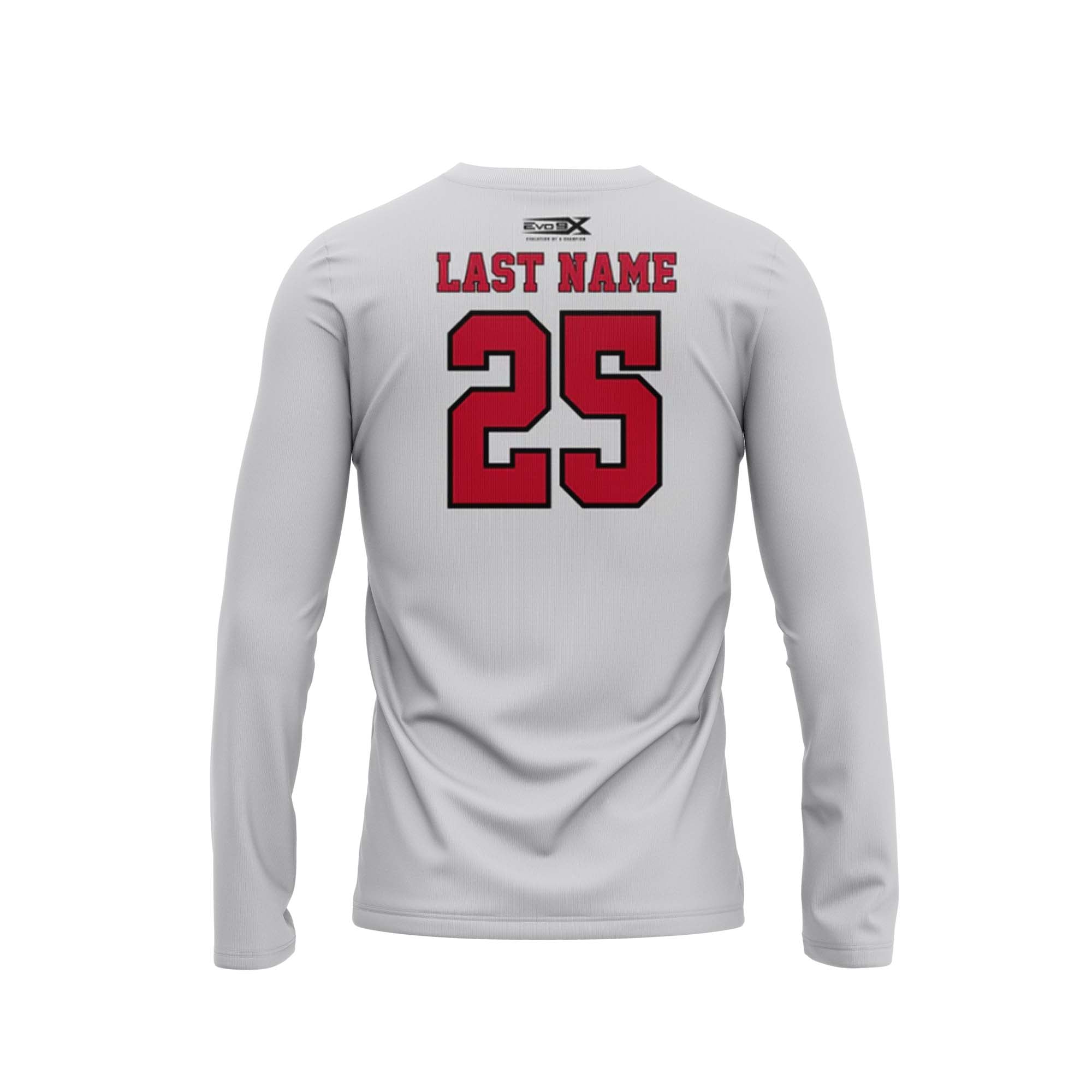 ZONED REDHAWKS 'ZONED' Gray Semi Sublimated Long Sleeve - Men