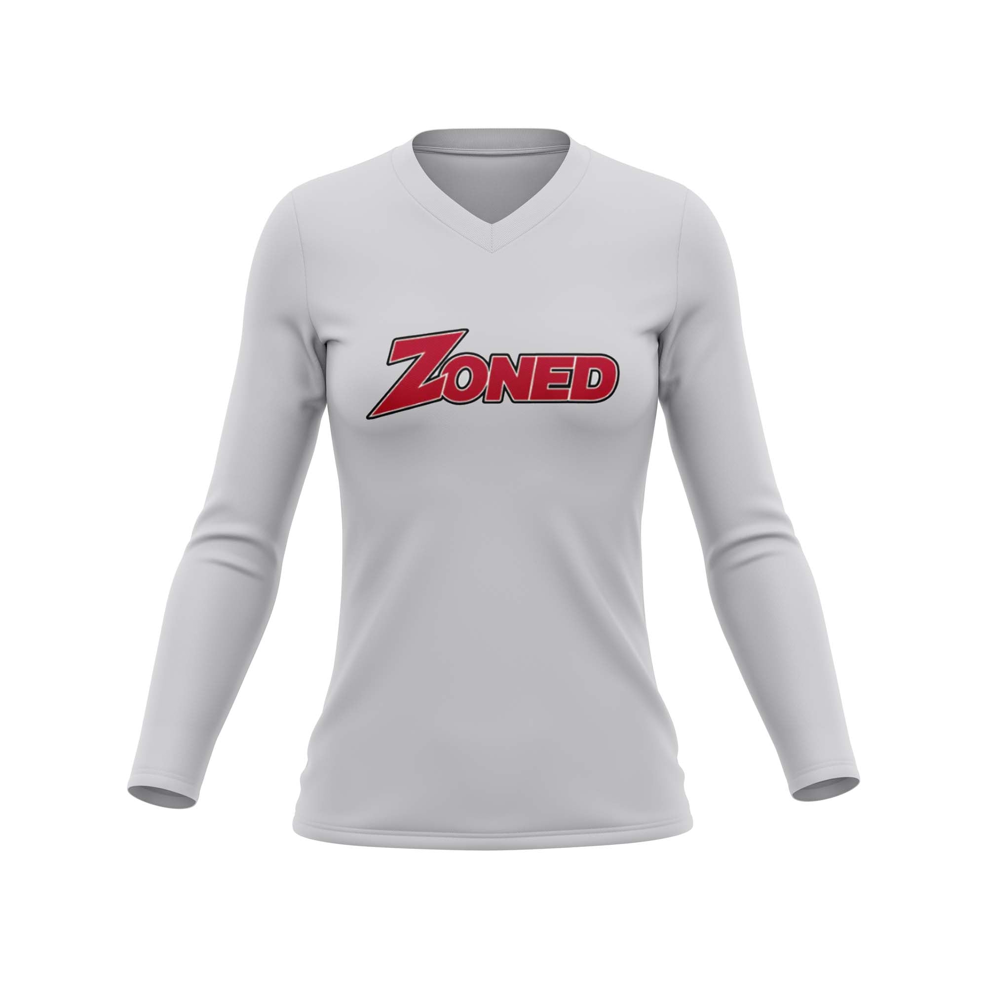 ZONED REDHAWKS 'ZONED' Gray Semi Sublimated Long Sleeve - Women