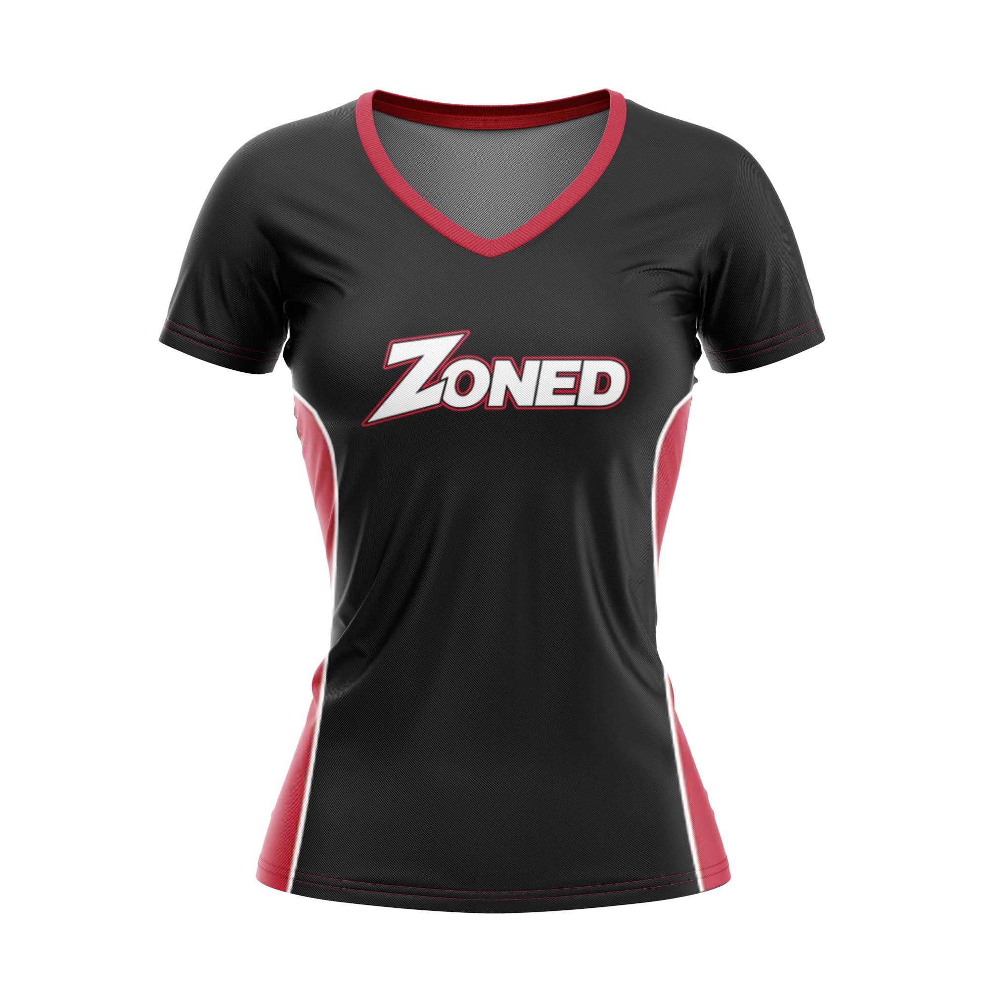 ZONED REDHAWKS 'ZONED' Women's Cap Sleeve Shirt