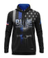 BLUE LIVES MATTER HEAVEY HOODIE LONG SLEEVES WITH POUCH