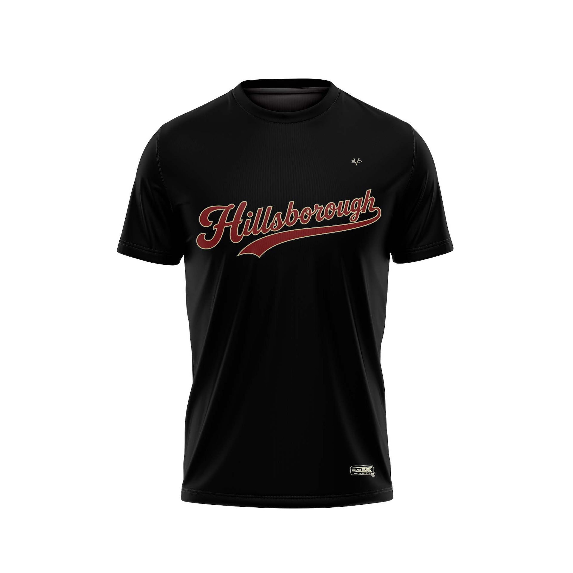 HILLSBOROUGH LOGO FDS CREW NECK SS BLACK