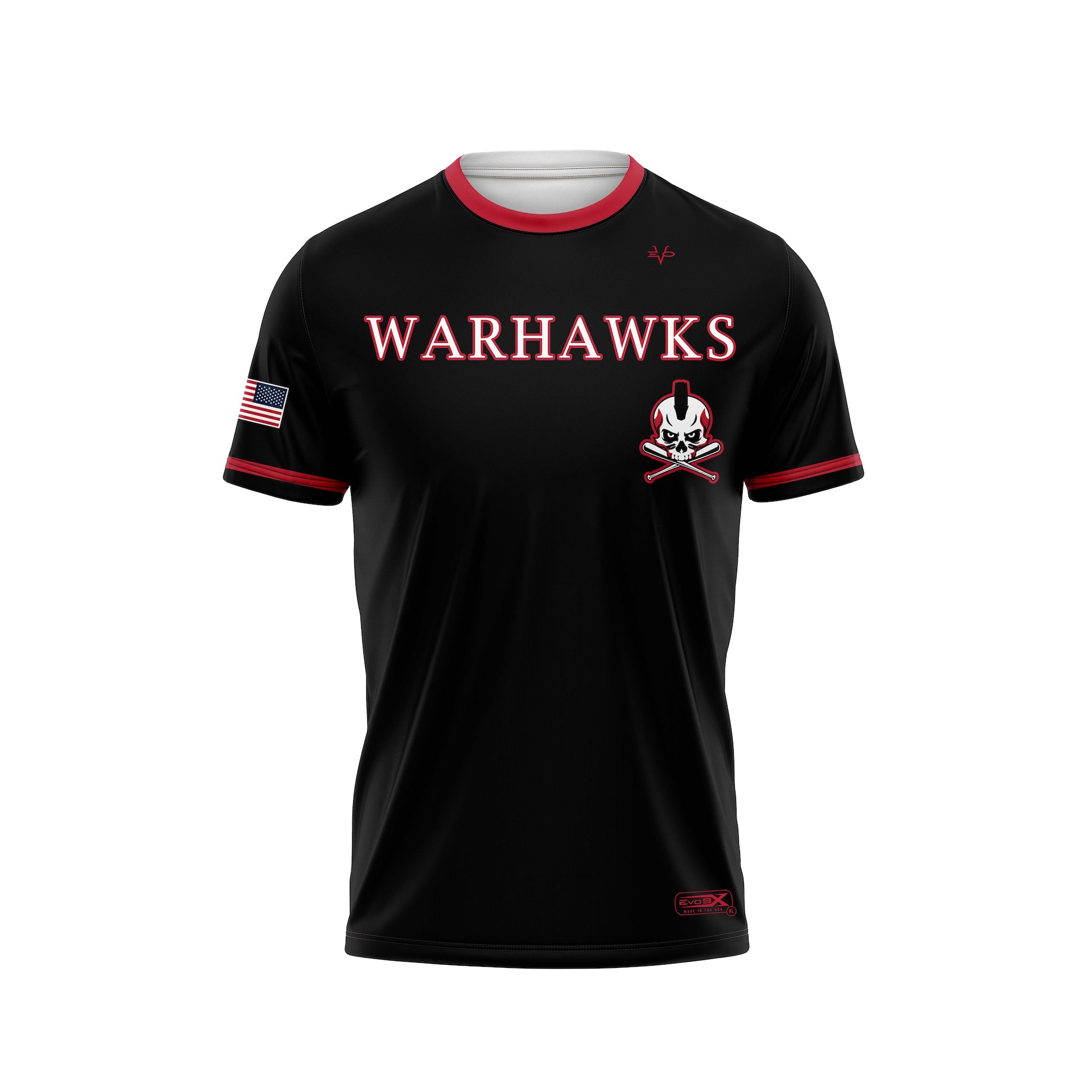 WARHAWKS CREW NECK SHORT SLEEVES BLACK