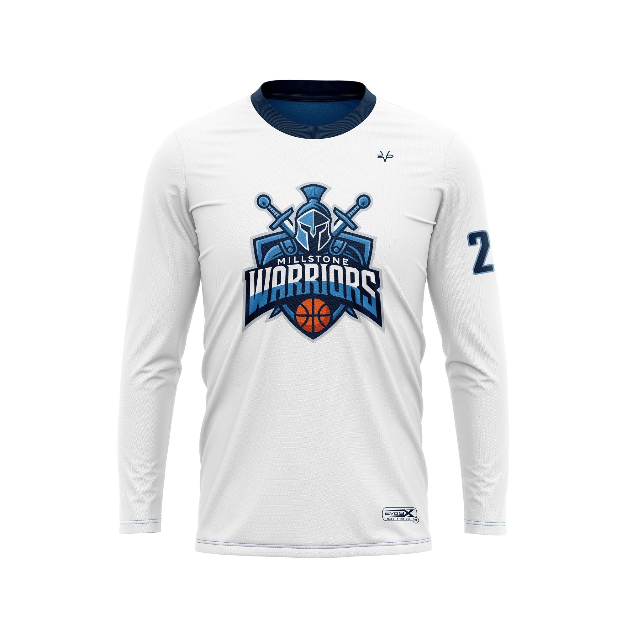 MILLSTONE WARRIORS Basketball Shooting Shirt White