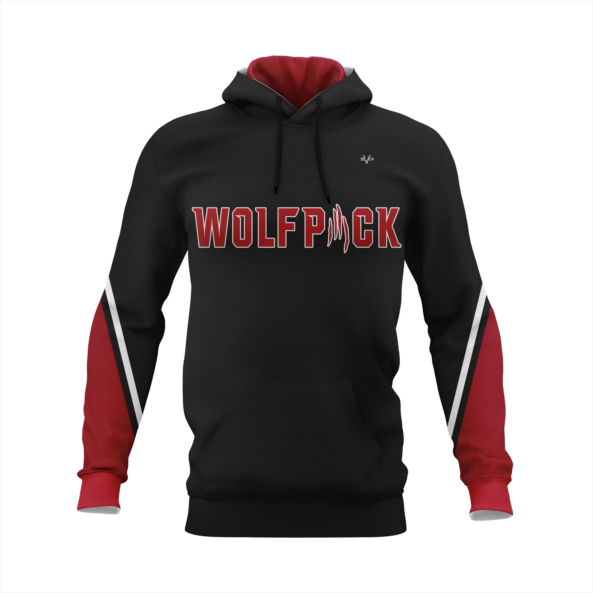 MANALAPAN WOLFPACK FASTPITCH SUBLIMATED CREW NECK HOODIE BLACK