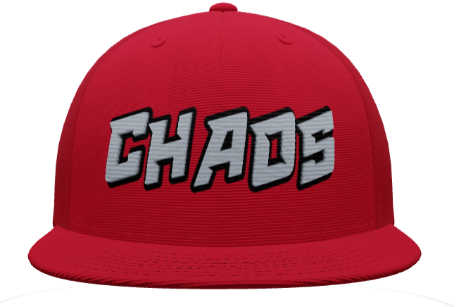 CHAOS Red Embroidered Hat