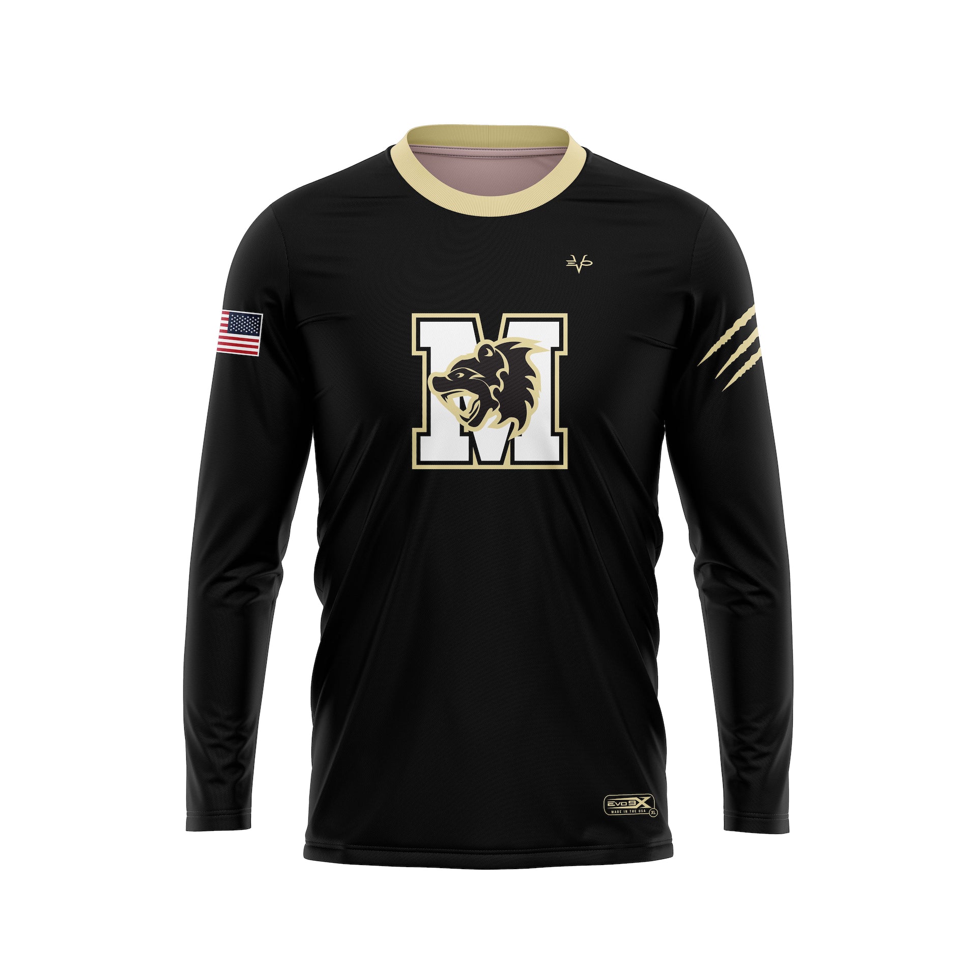 MONROE WOLVERINES LS CREW NECK JERSEY