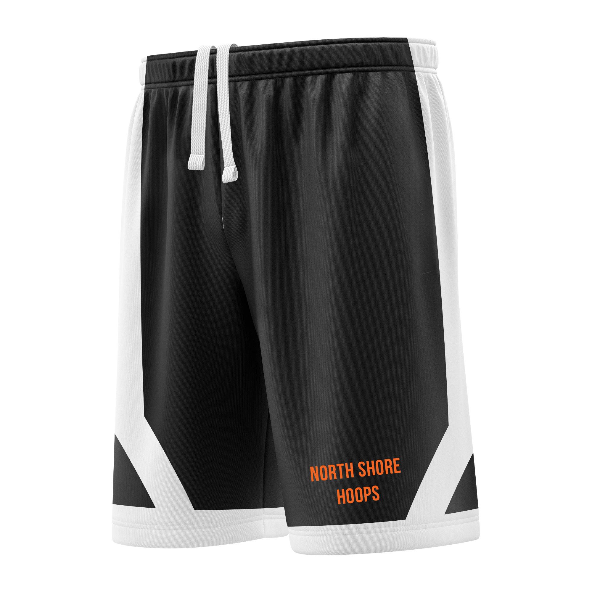 NORTH SHORE HOOPS REVERSIBLE BASKETBALL SHORT 2PLY