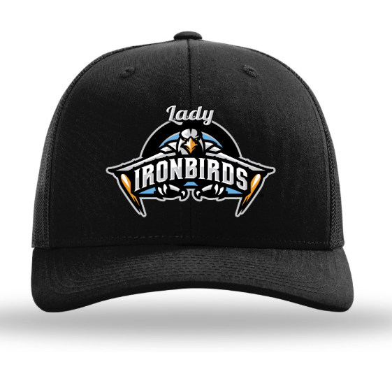 LADY IRONBIRDS MAIN LOGO TRUCKER - BLACK