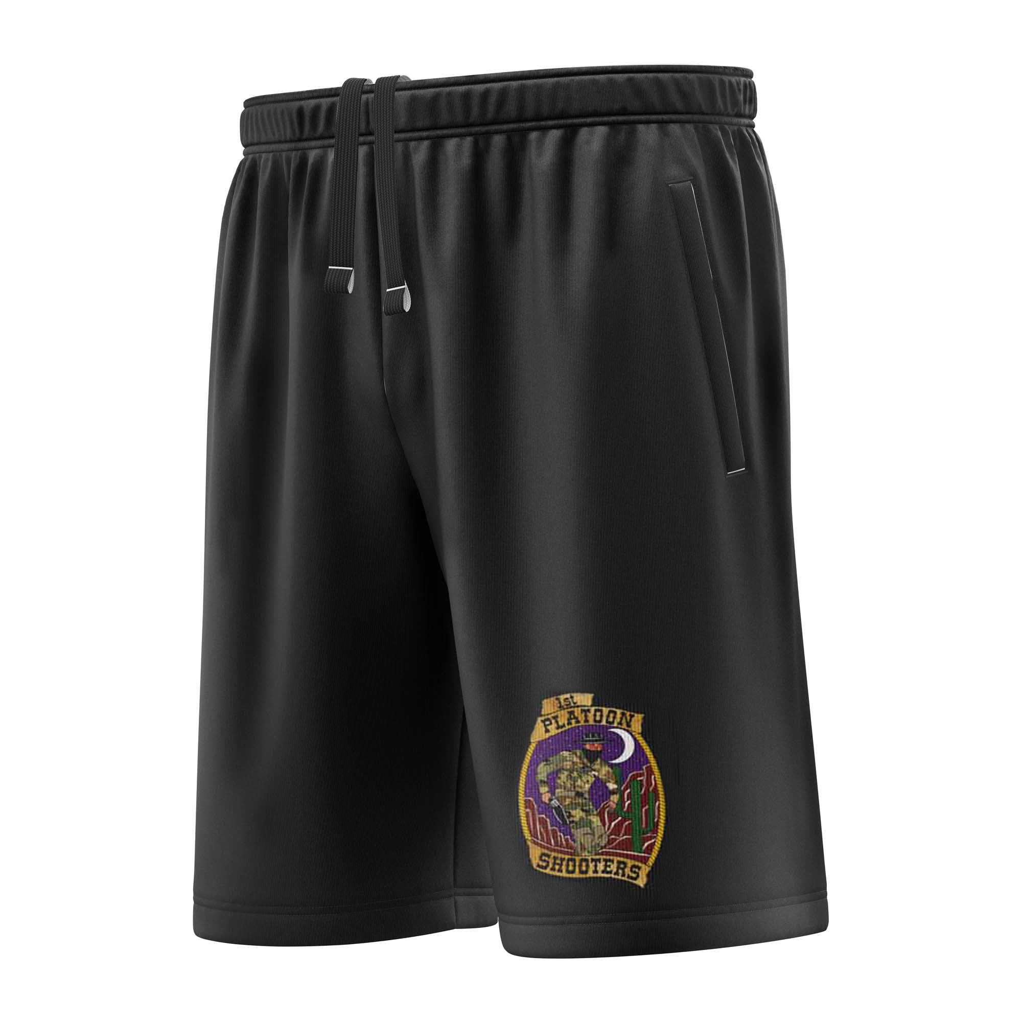 1st Platoon Shooters Single Layer Shorts - 2 Side Pockets (8 inch inseam)