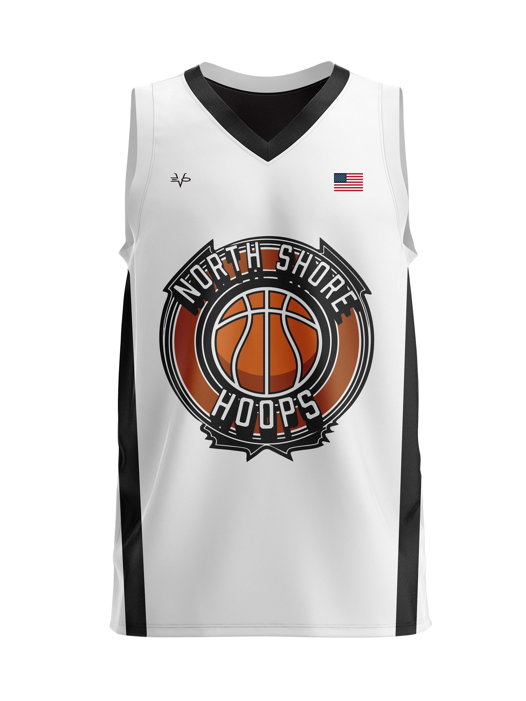 NORTH SHORE HOOPS REVERSIBLE BASKETBALL JERSEY 2 PLY