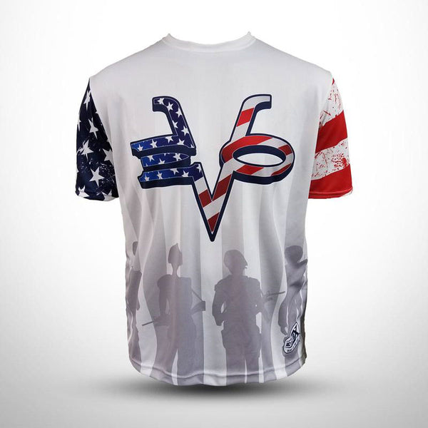 EVO9X Evo Breast Cancer Flag Full Dye Sublimated Crew Neck Shirt Large