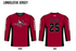 Football  Long Sleeve Jersey Red