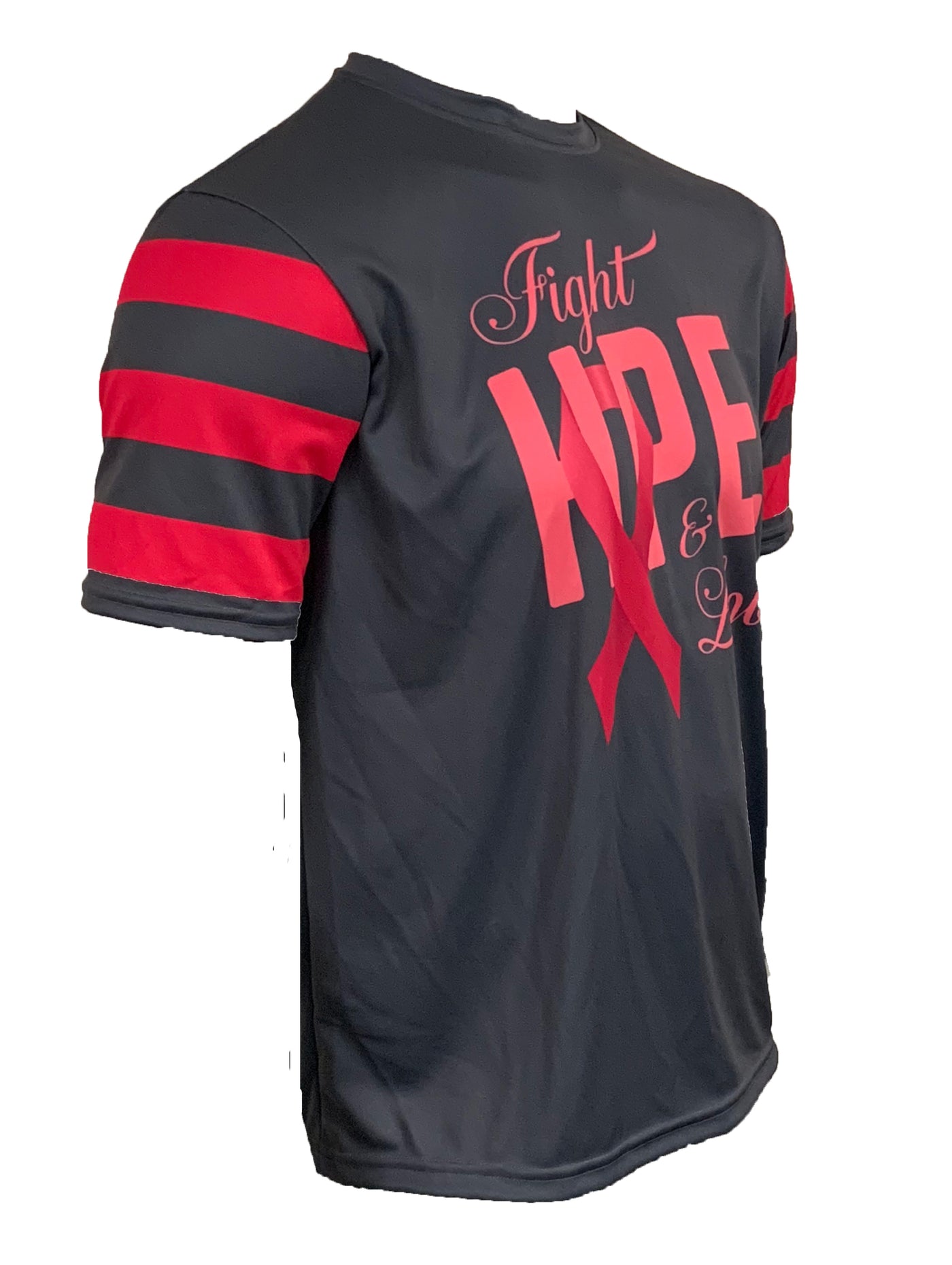 EVO9X Hope Breast Cancer Awareness Striped Jersey Pink/Black Large