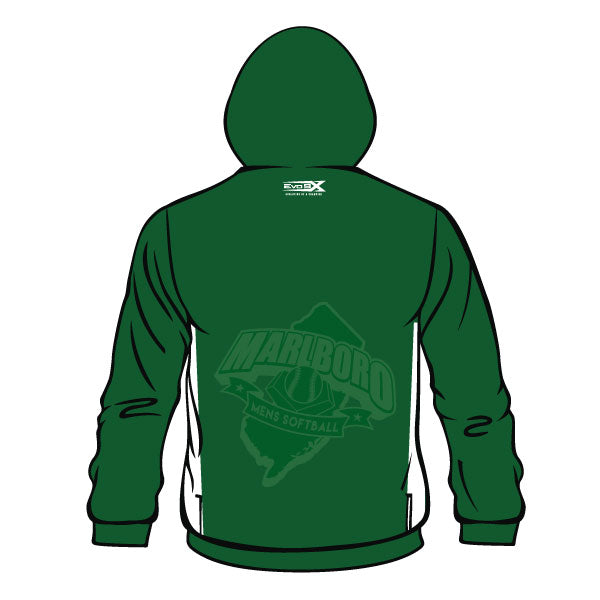 SOFTBALL Sublimated Hoodie Green back