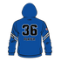 Blue Sublimated Hoodie back