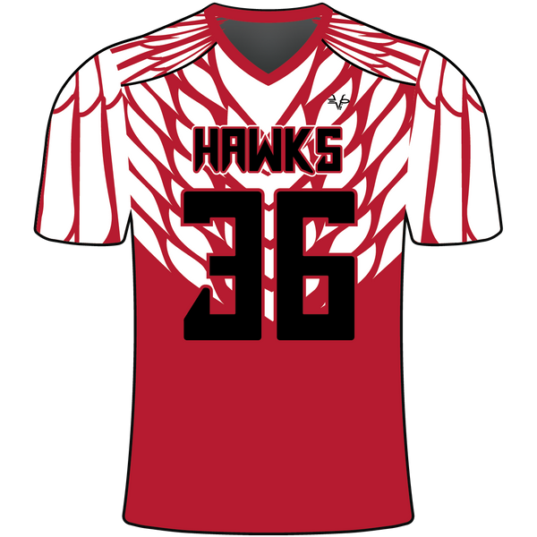 EVO9XSTORE Manalapan Braves Football Sublimated Fan Jersey White Youth Small