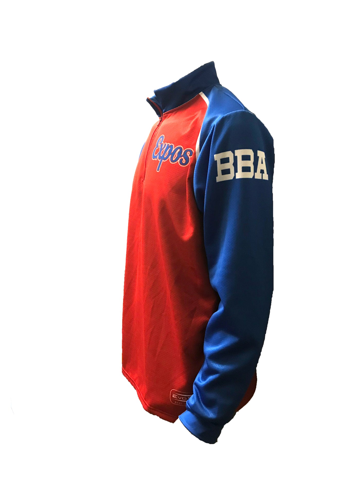 Expos Baseball Sublimated Long Sleeve Jersey Blue/Red 3X-Large