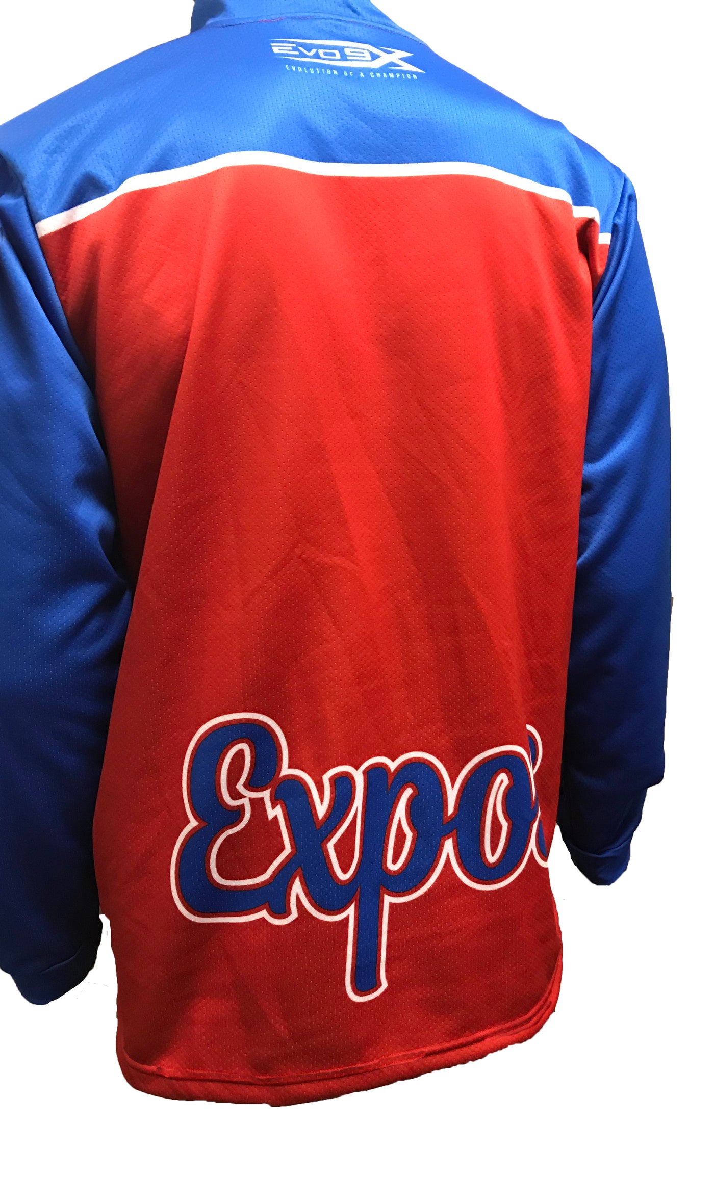 EXPOS Baseball Sublimated Quarter Zip Jacket Red/Blue – EVO9XSTORE