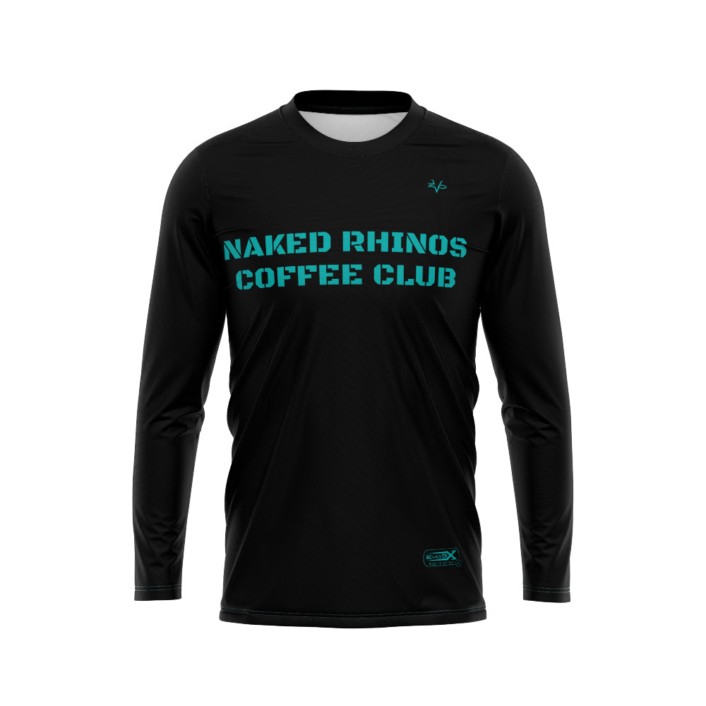 Naked Rhinos Coffee Club Long Sleeve Crew Neck Jersey