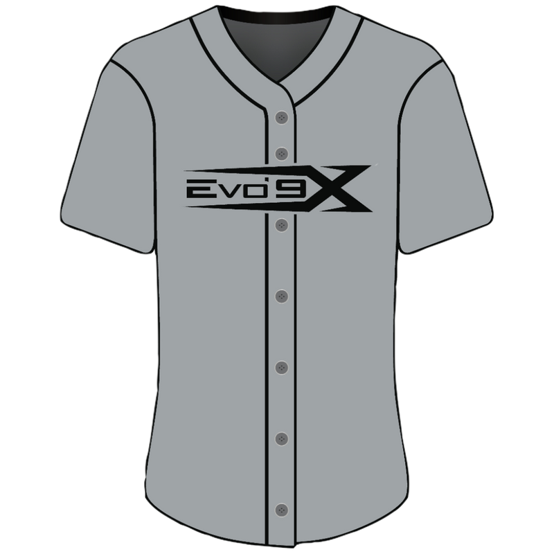 Paramus Baseball Sublimated 2 Button Baseball Jersey - White
