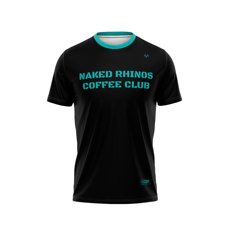 Naked Rhinos Coffee Club Short Sleeve Crew Neck Jersey Black