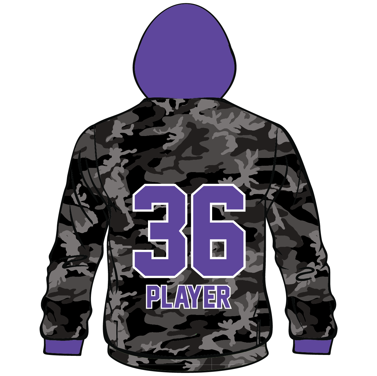 sublimated camo basketball hoodie - full-dye custom hoodies uniform