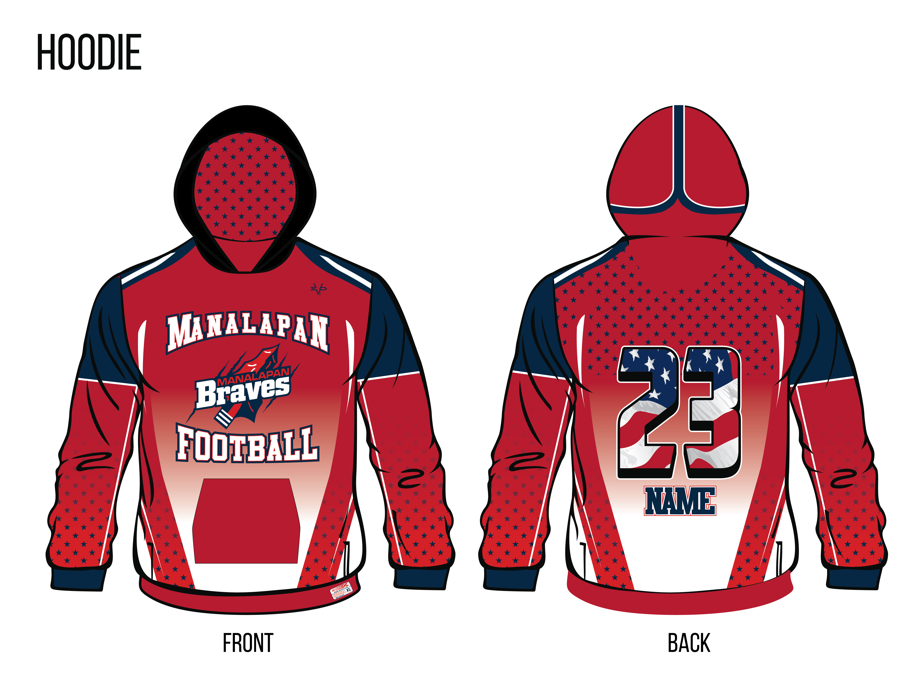 Manalapan Braves Cheer Braves sweatshirt hoodie (youth/adult sizing)