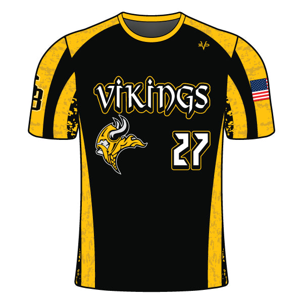 Evo9x SB VIKINGS Full Dye Sublimated Crew Neck Shirt Black