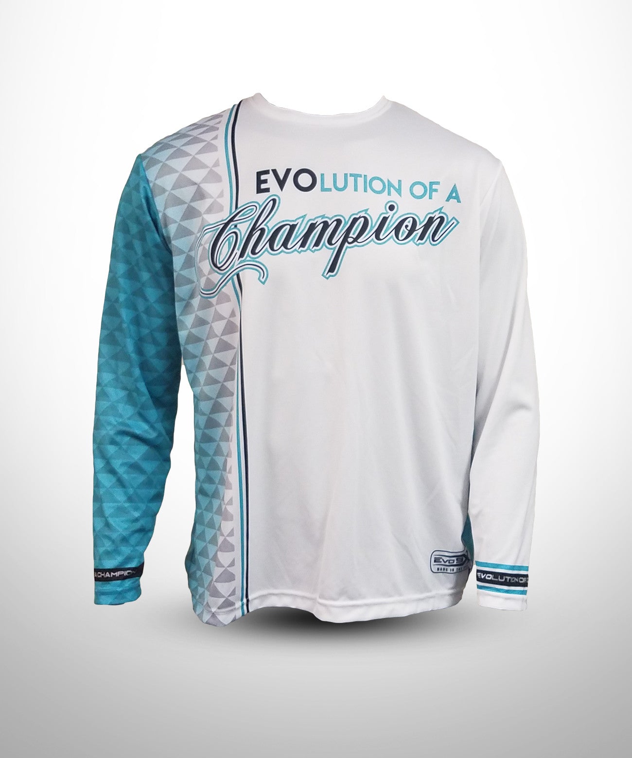 Sublimated Jersey White/Cyan
