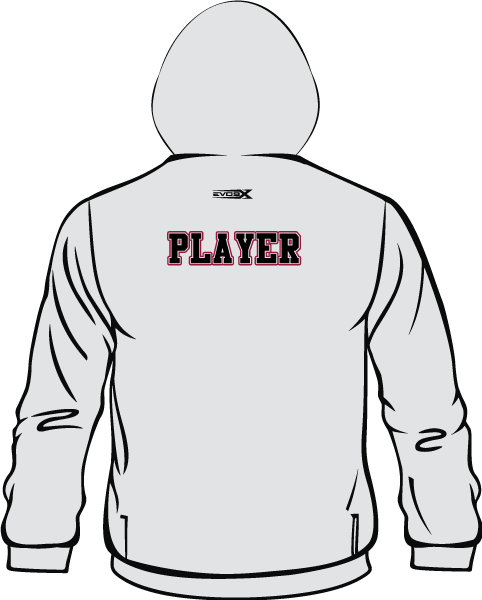 WRESTLING CLUB Semi Sublimated Silver Hoodie BACK