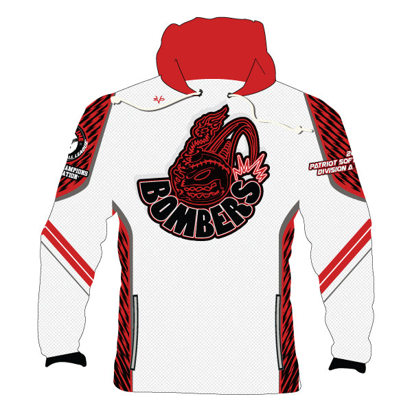 BOMBERS Fastpitch Sublimated Hoodie White
