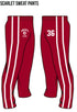 Football Sublimated Sweatpants Scarlet