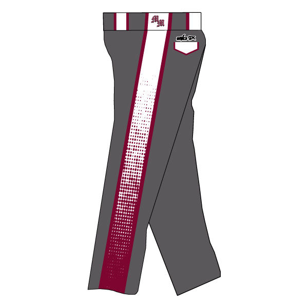 Baseball Pants with Side Panels (CHARCOAL)