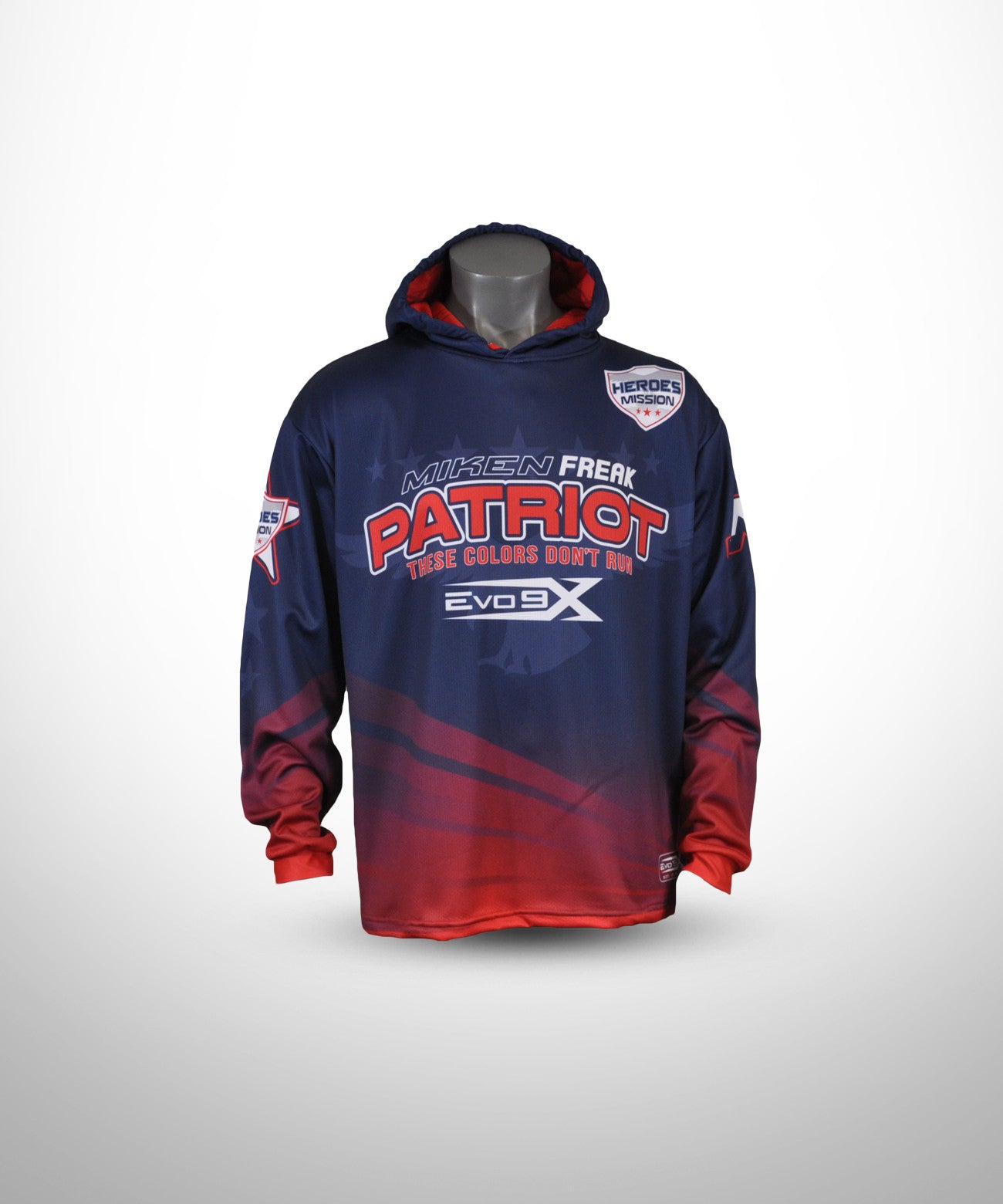 Full Dye Sublimated Hoodie NVY RED PATRIOT