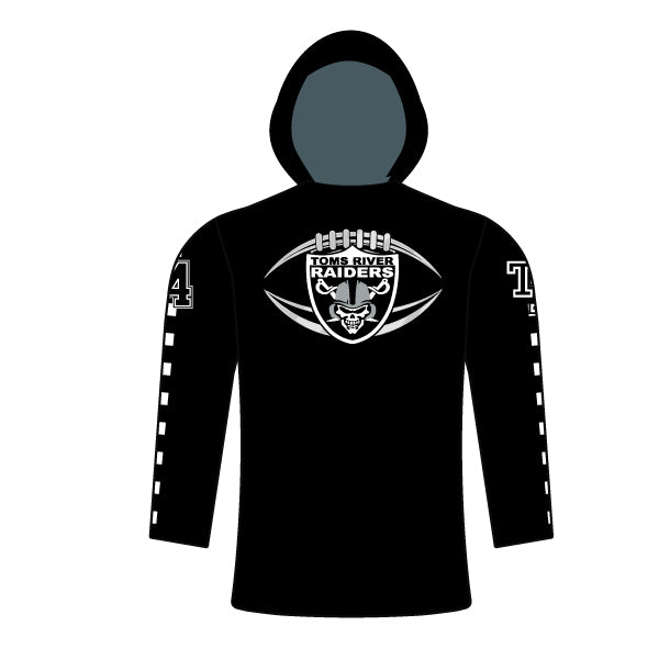 TOMS RIVER RAIDERS T SHIRT HOODIE (BLACK)