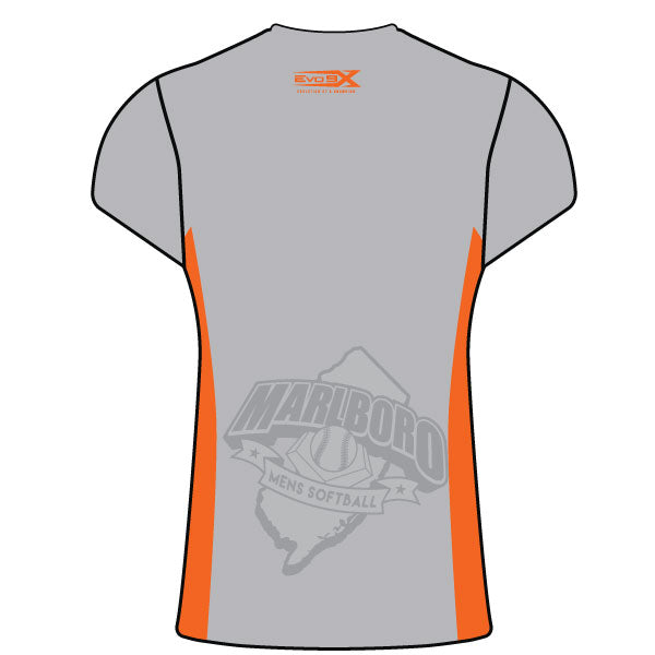 Sublimated Cap Sleeves Jersey Grey Back